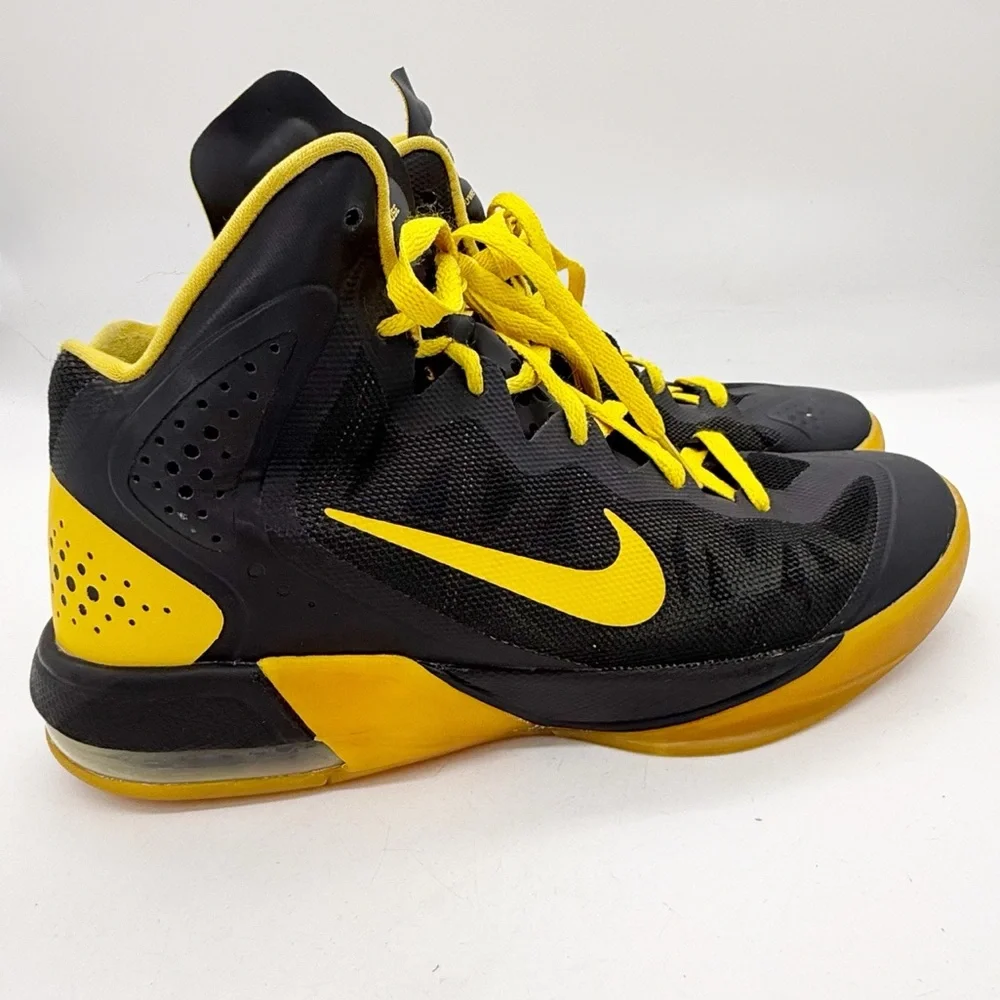 Nike Zoom Hyperenforcer Basketball Shoe Mens Size 9.5 Black Yellow Athleisure